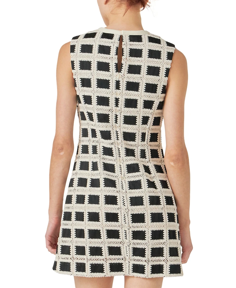 English Factory Women's Crochet Sleeveless Mini Dress