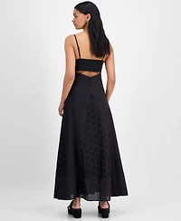 And Now This Women's Eyelet Godet Maxi Dress, Exclusively at Macy's
