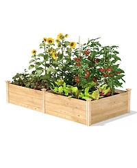 17-inch High Cedar Wood Raised Garden Bed 4 ft x 8 ft