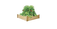 4ft x 4ft Outdoor Cedar Wood Raised Garden Bed Planter Box