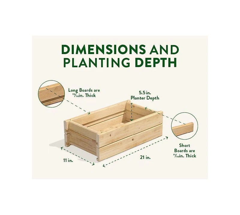 Natural Unfinished Cedar Wood Planter Box