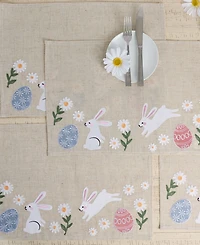 Design Imports Hoppy Easter Embellished Polyester Placemats, Set of 4