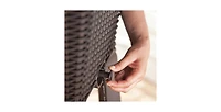Modern Resin Wicker Raised Garden Bed Planter with Water Indicator