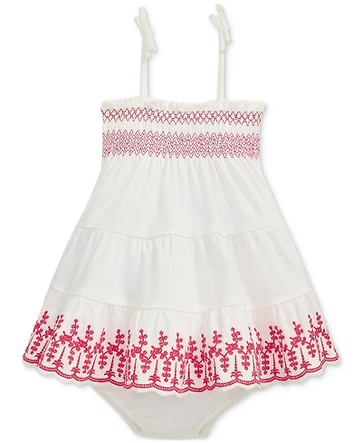 Polo Ralph Lauren Baby Girls Smocked Eyelet Dress
