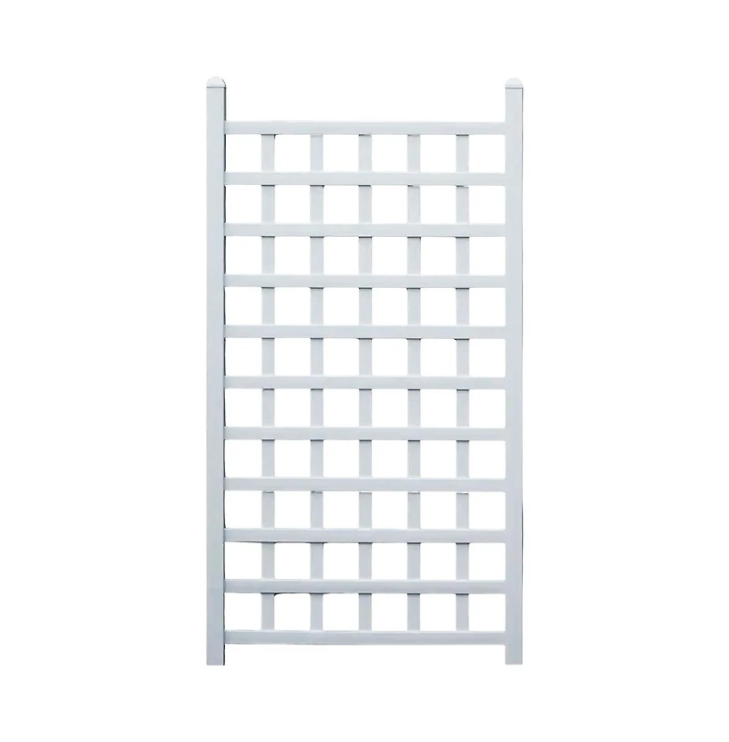 Vinyl Garden Trellis with Classic Lattice Design for Climbing Plants and Outdoor Decor