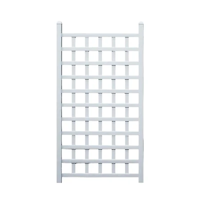 Vinyl Garden Trellis with Classic Lattice Design for Climbing Plants and Outdoor Decor