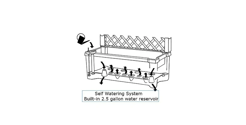 Indoor/Outdoor Polypropylene Wheeled Trellis Planter