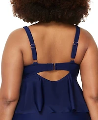 Raisins Curve Trendy Plus Size Topanga Ruffle-Trim Bikini Top
