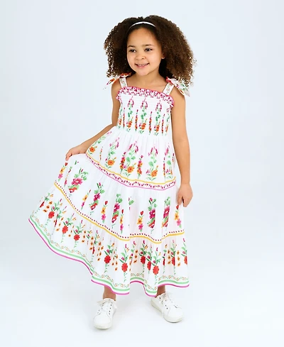 Rare Editions Toddler and Little Girls Tropic Floral Print Maxi Dress