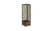 Wooden Planter Shelf with Storage for Flowers and Decor