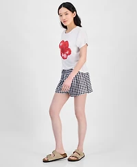 Planet Heart Juniors' Gingham Boxer Shorts
