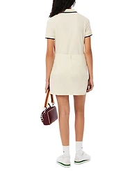 Lacoste Usa Women's Striped Panel Mini Skirt