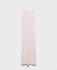 Mango Women's Open Back Satin Dress
