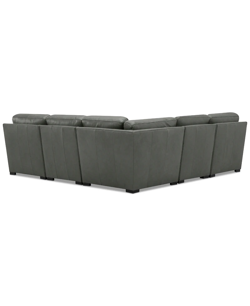 Radley Roll Arm 104" -Pc. Leather Square Corner L Sectional