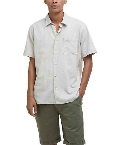 Barbour Men's Nelson Linen Short Sleeve Summer Shirt