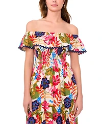 Msk Women's Ruffled Off-The-Shoulder Maxi Dress