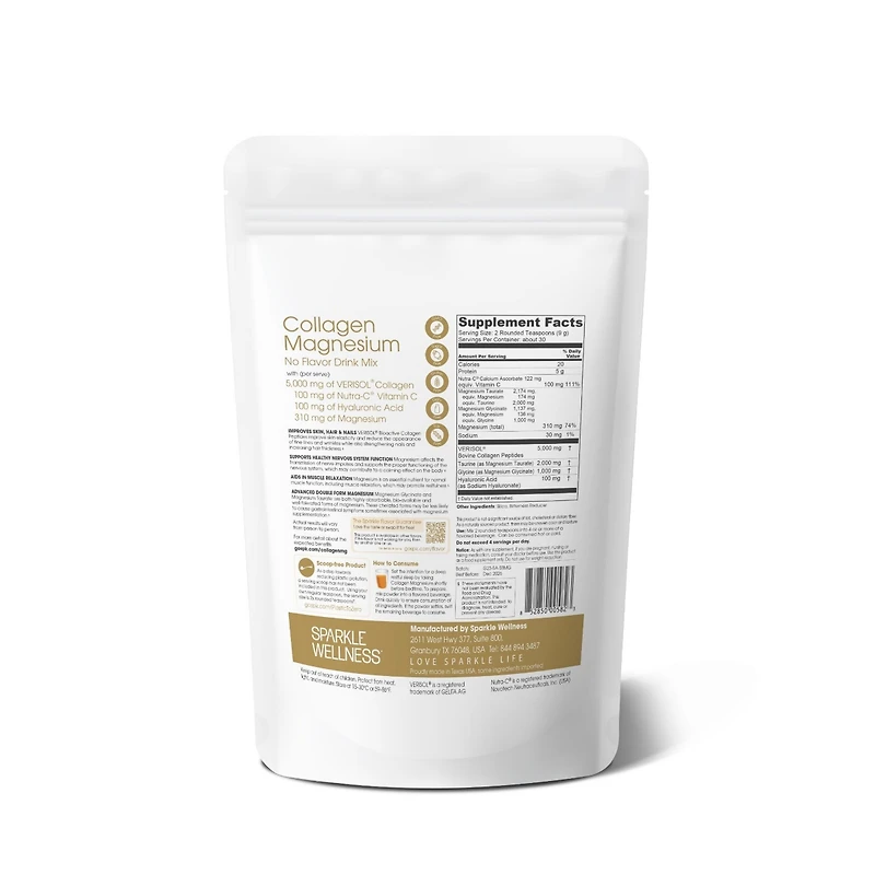 Collagen Magnesium Rest + Restore [30 Serves] Verisol Bioactive Collagen Peptides, Magnesium Glycinate & Taurate Salts | Calming Beauty Routine