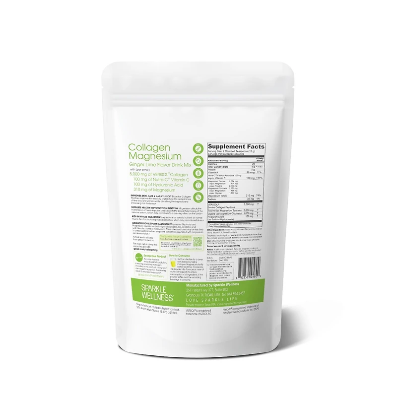 Collagen Magnesium Rest + Restore [30 Serves] Verisol Bioactive Peptides, Glycinate & Taurate Salts | Calming Beauty Routine