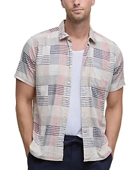 Barbour Men's OakShore Short Sleeve Patchwork Button-Front Shirt