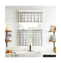 Elrene Home Fashions Farmhouse Living Buffalo Check Window Tier Set
