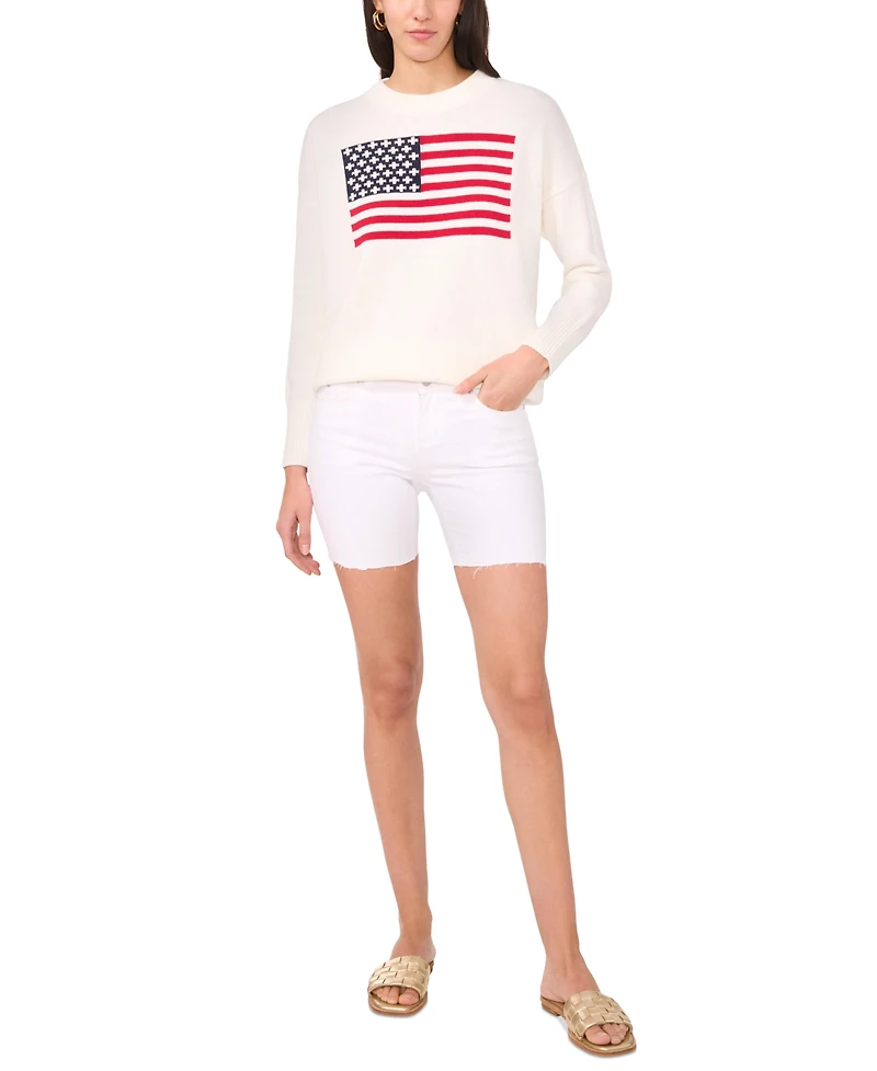 Vince Camuto Women's Cotton Flag-Graphic Sweatshirt