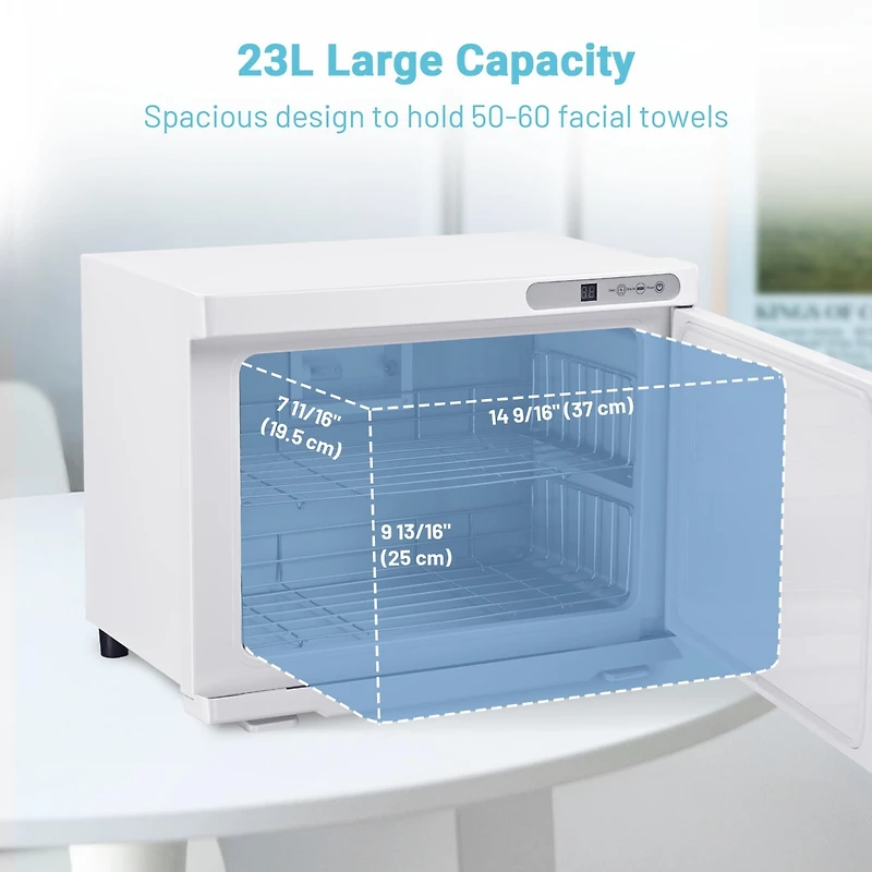 Byootique 23L Portable Hot Towel Warmers Spa for Barber Shop with Heater Delay Facial Nails Salon Massage Esthetician Home