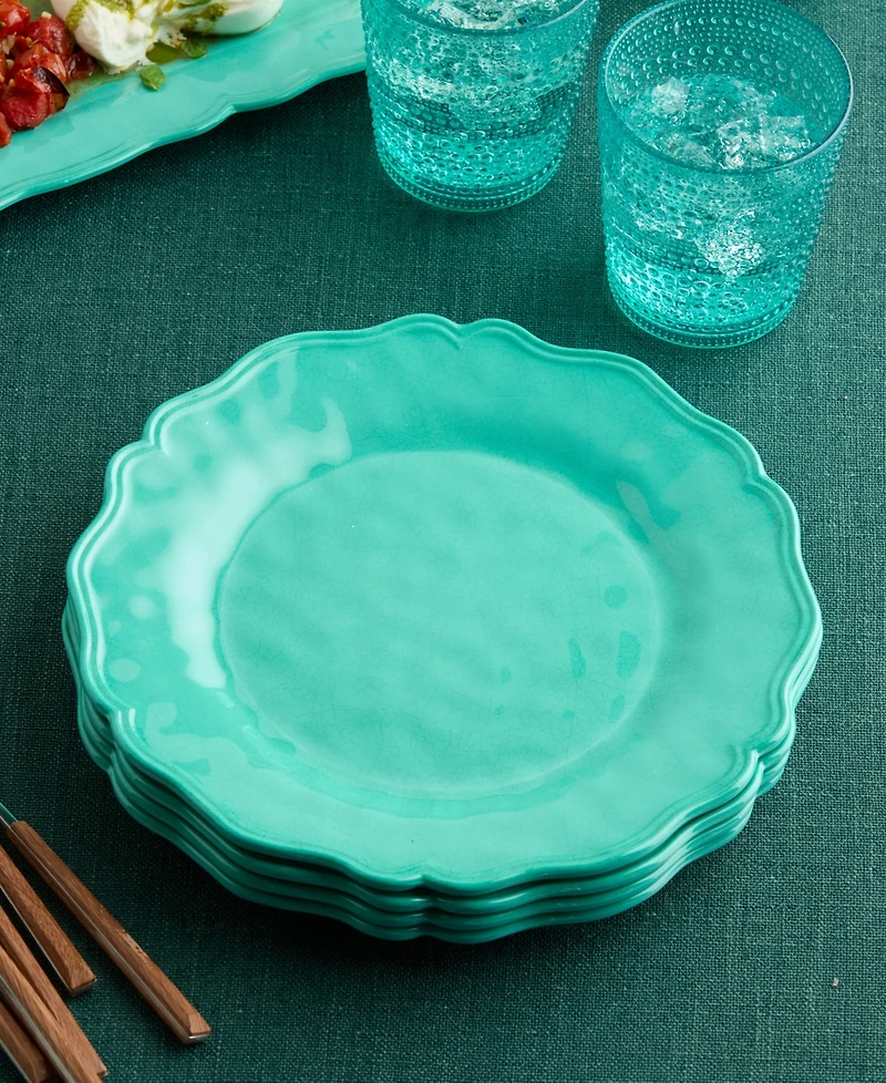 Certified International Isabella Crackle Melamine 4-Pc. Dinner Plates, Service For 4