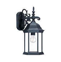 Narrow Domed Hanging Glass Lantern Wall Light