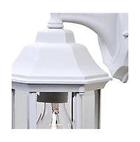 Adjustable Swing Arm Wall Light with Clear Glass Shade for Home Decor