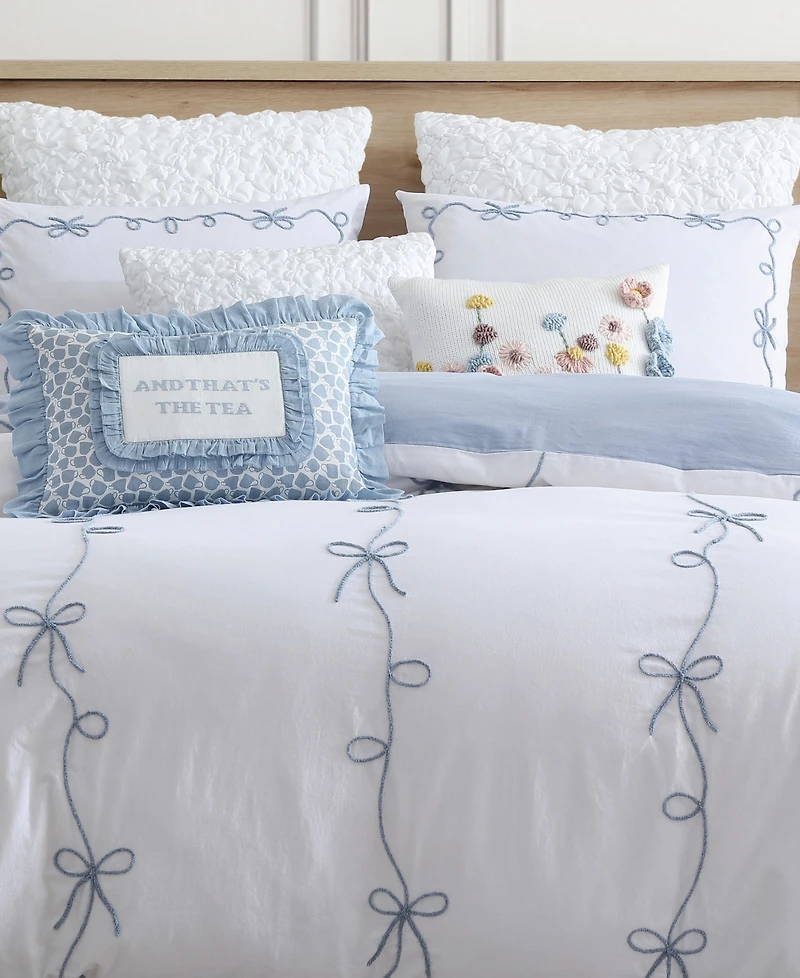 Peri Home Sasha Bows 2-Pc. Duvet Cover Set, Twin