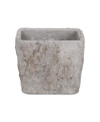Modern Cement Pot Planter – Rectangular Indoor/Outdoor Garden Box with Speckle Glaze Finish