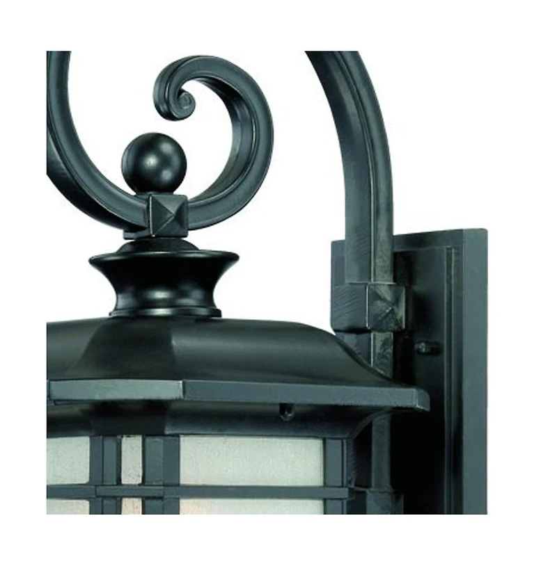 Classic Frosted Linen Glass Lantern Wall Lamp for Living Room or Garden