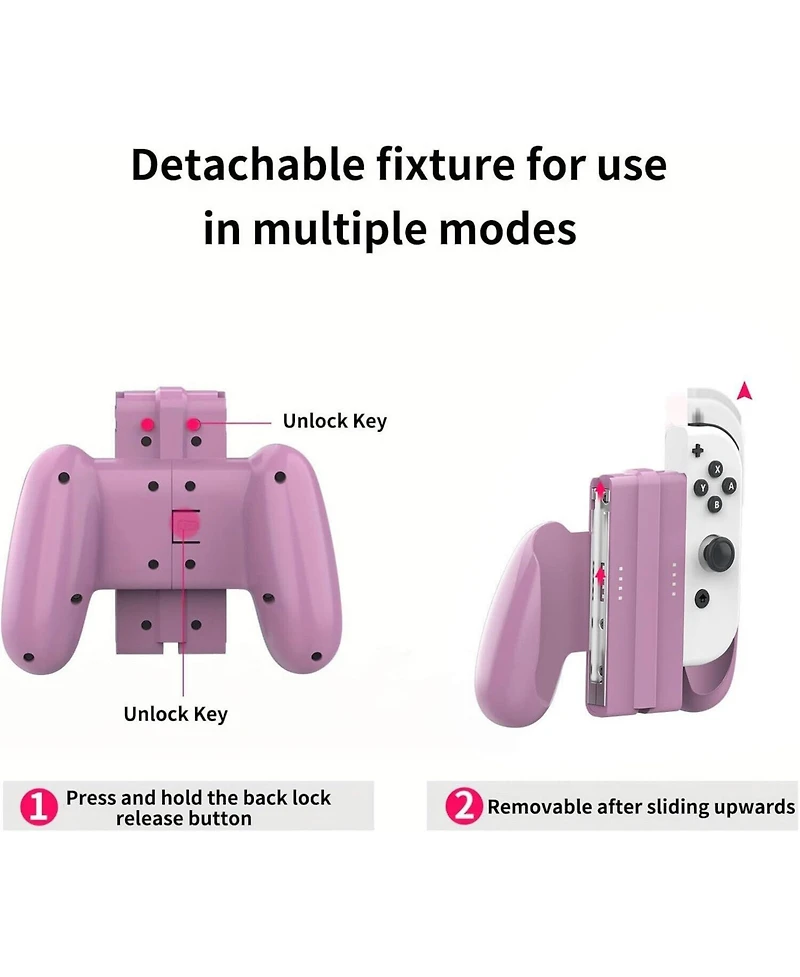 Purple Detachable Controller Holder Grip For Joy Con Gamepad Nintend Switch