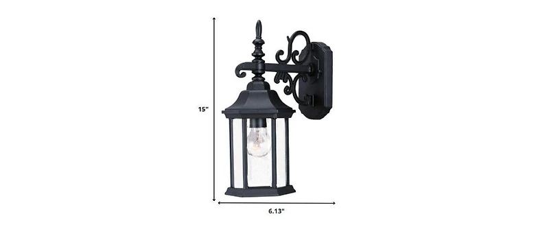 Domed Hanging Glass Lantern Wall Light for Entryway Patio or Hallway