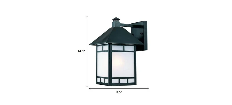 Frosted Glass Lantern Wall Light – Stylish Fixture for Garden & Yard
