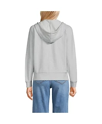 Lands' End Women's Serious Sweats Relaxed Long Sleeve Full Zip Hoodie Sweatshirt