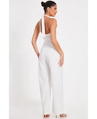 Quiz Women's Scuba Crepe Halter Jumpsuit