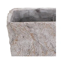 Speckle Glaze Cement Rectangular Pot Planter – Indoor & Outdoor Decorative Pot