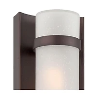 Bronze and White Glass Wall Sconce