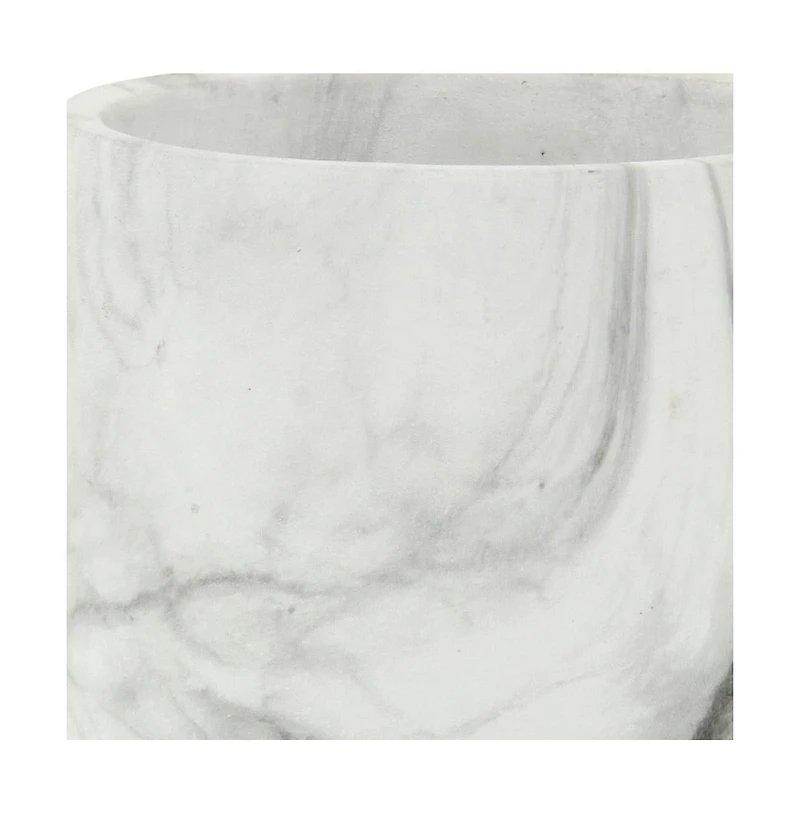 Ceramic Round Planter with Marbleized Finish – Versatile Pot for Home & Garden