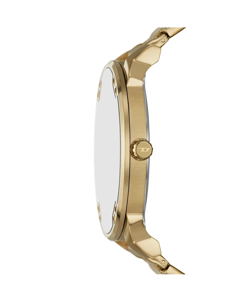 Diesel Men's Mr. Daddy Slim Quartz Three-Hand Date Gold Stainless Steel Watch, 54mm