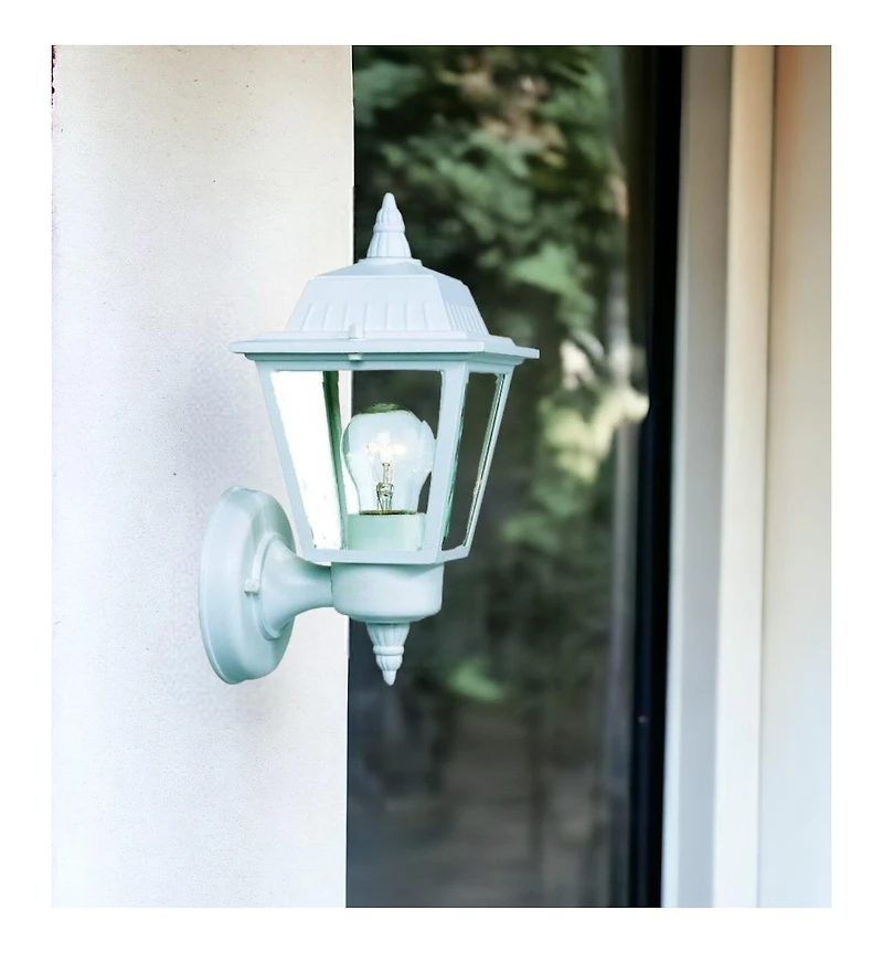 White Cast Aluminum Outdoor Wall Light