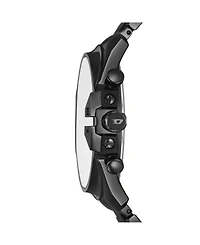 Diesel Men's Mega Chief Slim Quartz Chronograph Black Stainless Steel Watch, 48mm