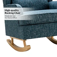 Adrian modern rocking chair with solid wood legs