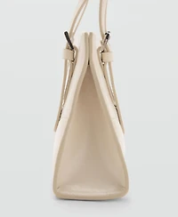 Mango Women's Buckles Shoulder Bag