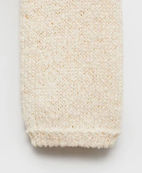 Mango Women's Round-Neck Crochet Sweater
