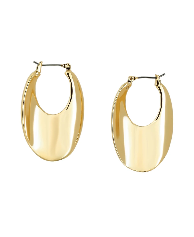 Robert Lee Morris Soho Sculpted Oval Hoop Earrings