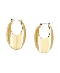 Robert Lee Morris Soho Sculpted Oval Hoop Earrings