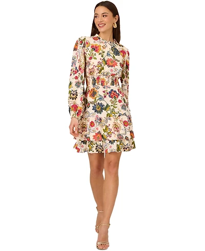 Adrianna by Papell Women's Ruffled Floral Fit & Flare Dress