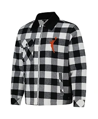 The Wild Collective Men's and Women's Black/White Wnba Gear Flannel Full-Zip Shacket